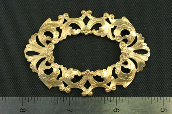 1pc VINTAGE STYLE RAW BRASS VICTORIAN ORNAMENTAL CONNECTOR FINDING