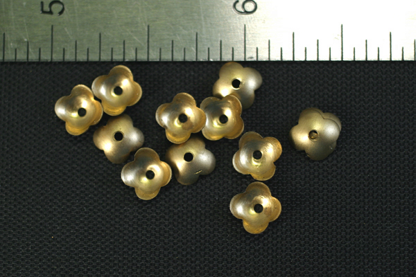 144pc VINTAGE STYLE 7mm RAW BRASS BEAD CAPS BC21-144