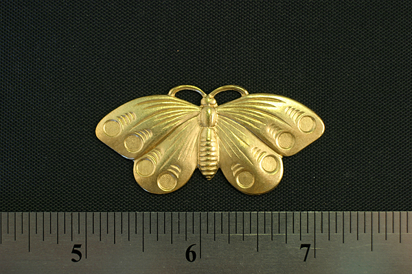 1pc VINTAGE STYLE RAW BRASS VICTORIAN BUTTERFLY MOTH PENDANT FINDING LOT N44-1