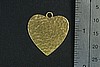 4pc PACK VINTAGE RAW BRASS VICTORIAN HAMMERED HEART FINDING LOT