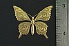 4pc VINTAGE STYLE RAW BRASS VICTORIAN BUTTERFLY FINDING PENDANT N133-4
