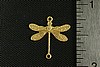 4pc PACK VINTAGE STYLE RAW BRASS SMALL VICTORIAN DRAGONFLY CHARM N17-4