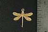 10pc VINTAGE STYLE RAW BRASS VICTORIAN SMALL DRAGONFLY CHARM N18-10