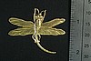 4pc VINTAGE STYLE RAW BRASS VICTORIAN DRAGONFLY PENDANT N25-4