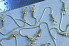 24pc RAW BRASS FRENCH EARWIRE FINDING JEWELRY LOT E14-24