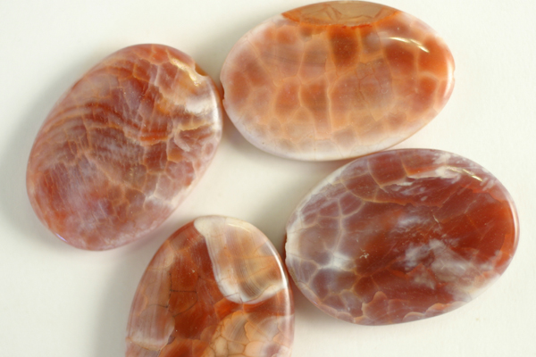 2pc 18X25mm BEAUTIFUL NATURAL RARE FIRE AGATE OVAL GEMSTONE PENDANT BEADS