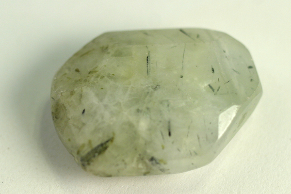 1pc 22X30mm PREMIUM FACETED PREHNITE TEARDROP GEMSTONE PENDANT