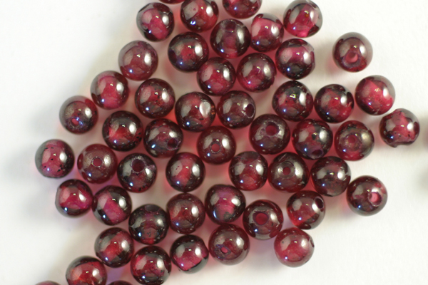 59pc (1/2 STRAND) 3mm BEAUTIFUL GARNET ROUND GEMSTONE BEADS