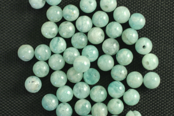 49pc (1/2 STRAND) 4mm RUSSIAN AMAZONITE ROUND GEMSTONE BEADS