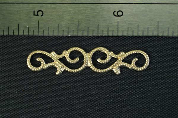 4pc VINTAGE STYLE RAW BRASS FILIGREE CONNECTOR F01-4