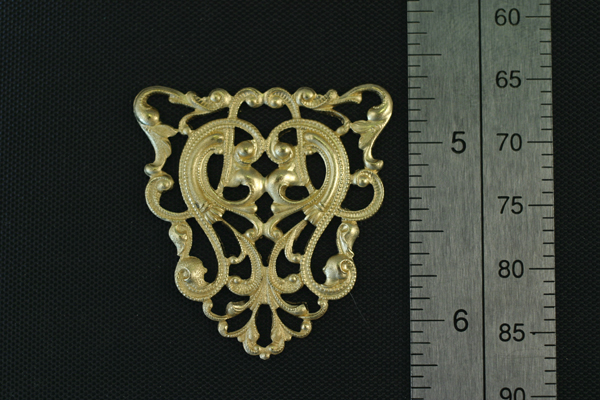 1pc VINTAGE STYLE RAW BRASS VICTORIAN ORNAMENTAL CONNECTOR FINDING