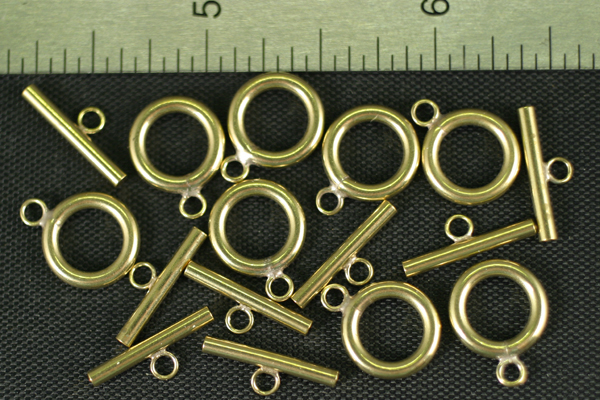 4pc RAW BRASS TOGGLE CLASP LOT