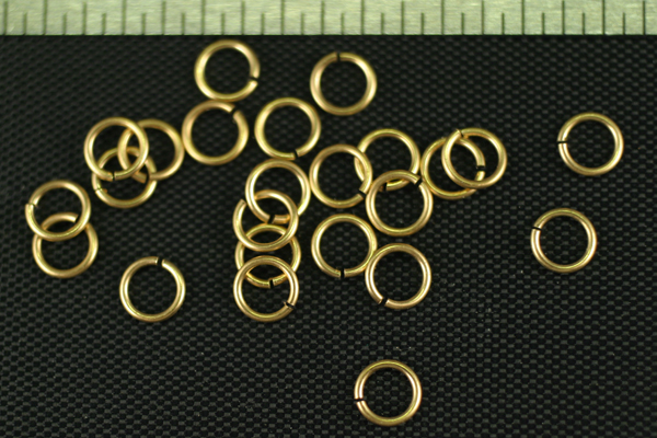 24pc RAW BRASS 5.12mm JUMP RINGS JR2-28-24