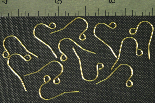 12pc RAW BRASS EARWIRE FINDING JEWELRY LOT E1-12