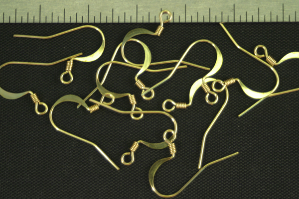24pc RAW BRASS SCULPTED EARWIRE FINDING JEWELRY LOT E4-24