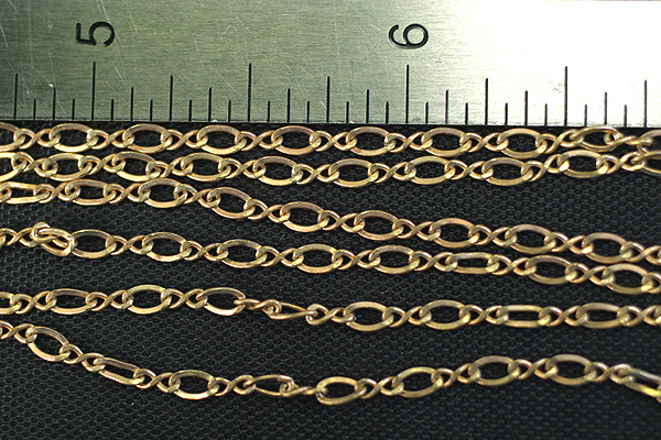 5 FT DELICATE VINTAGE STYLE SOLID NATURAL RAW BRASS FIGURE 8 LINK CHAIN CH003-5