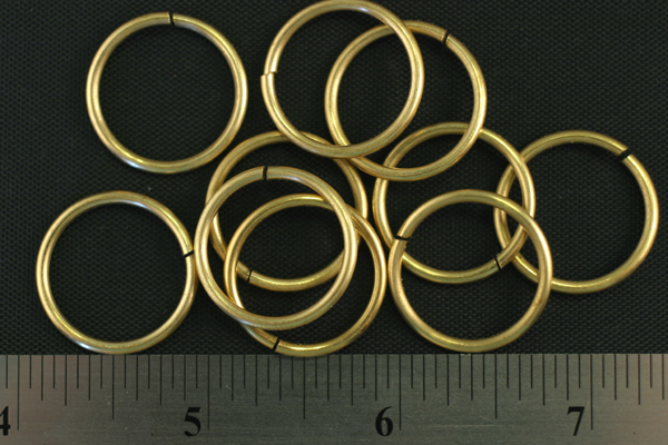 4pc RAW BRASS 21.7mm SIZE JUMP RINGS JR15-72-4