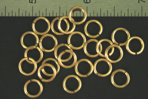 24pc RAW BRASS 7.73mm SIZE JUMP RINGS JR3-57-24