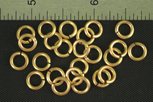 24pc RAW BRASS 8.74mm SIZE JUMP RINGS JR4-40-24