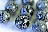 10pc 10mm PREMIUM SNOWFLAKE OBSIDIAN ROUND GEMSTONE BEADS