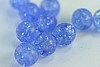 10pc 10mm MEDIUM SAPPHIRE CRACKLE CZECH GLASS BEADS