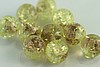 10pc 10mm OLIVINE AMETHYST YELLOW CRACKLE CZECH GLASS BEADS