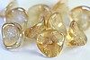 1 STRAND (25pc) 10x12mm JONQUIL CELSIAN CZECH GLASS 3 PETAL FLOWER