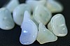 10pc 10x12mm MILKY JONQUIL WHITE CZECH GLASS 3 PETAL FLOWER