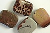 4pc 15X20mm LANDSCAPE JASPER RECTANGLE GEMSTONE BEADS