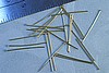 24pc RAW BRASS 1 inch 22 GAUGE HEADPIN FINDINGS LOT