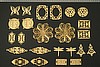 24pc VINTAGE STYLE RAW BRASS FINDINGS SAMPLER LOT B