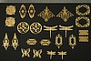 24pc VINTAGE STYLE RAW BRASS FINDINGS SAMPLER LOT C