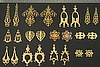 24pc VINTAGE STYLE RAW BRASS FINDINGS SAMPLER LOT E