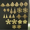 24pc VINTAGE STYLE SOLID RAW BRASS FINDINGS SAMPLER LOT J