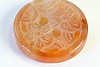 1pc 30mm PREMIUM CARNELIAN AGATE CARVED ROUND GEMSTONE PENDANT