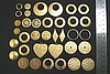 36pc VINTAGE STYLE SOLID RAW BRASS FINDINGS HAMMERED SAMPLER LOT