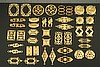 42pc VINTAGE STYLE RAW BRASS CONNECTOR FINDINGS SAMPLER LOT