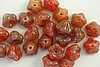 24pc 4X6mm HURRICANE GLASS VESUVIUS CZECH GLASS BELL FLOWER BEADS