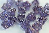 24pc 4X6mm TRANSPARENT AMETHYST CZECH GLASS BELL FLOWER BEADS