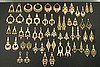 56pc VINTAGE STYLE RAW BRASS EARRING FINDINGS SAMPLER LOT