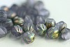 1 STRAND (50pc) 5mm MATTE ALEXANDRITE VITRAL BLUE CZECH GLASS MELON ROUNDS