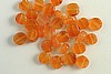 31pc (1/2 STRAND) 6mm BEAUTIFUL ORANGE CARNELIAN FLAT COIN GEMSTONE BEADS