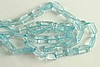 1 - 15 inch STRAND 6x10mm SWISS BLUE TOPAZ RECTANGLE BEADS