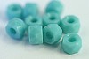 10pc 6x4mm FACETED TURQUOISE CZECH GLASS CROW BEADS