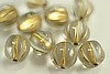 10pc 8mm GOLD INLAY CRYSTAL CZECH GLASS MELON ROUNDS BEADS