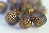 10pc 8mm ANTIQUE STYLE OCTAGONAL BRONZE BLACK DIAMOND CZECH GLASS BEADS