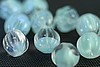 1 STRAND - (25pc) 8mm CRYSTAL MINT JULEP CZECH GLASS MELON ROUNDS