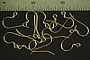 12pc RAW BRASS FRENCH EARWIRE WITH SMALL BALL FINDING JEWELRY LOT E5-12