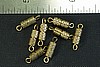 8pc RAW BRASS VINTAGE STYLE BARREL CLASP LOT