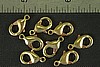 4pc RAW BRASS LOBSTER CLAW CLASP LOT